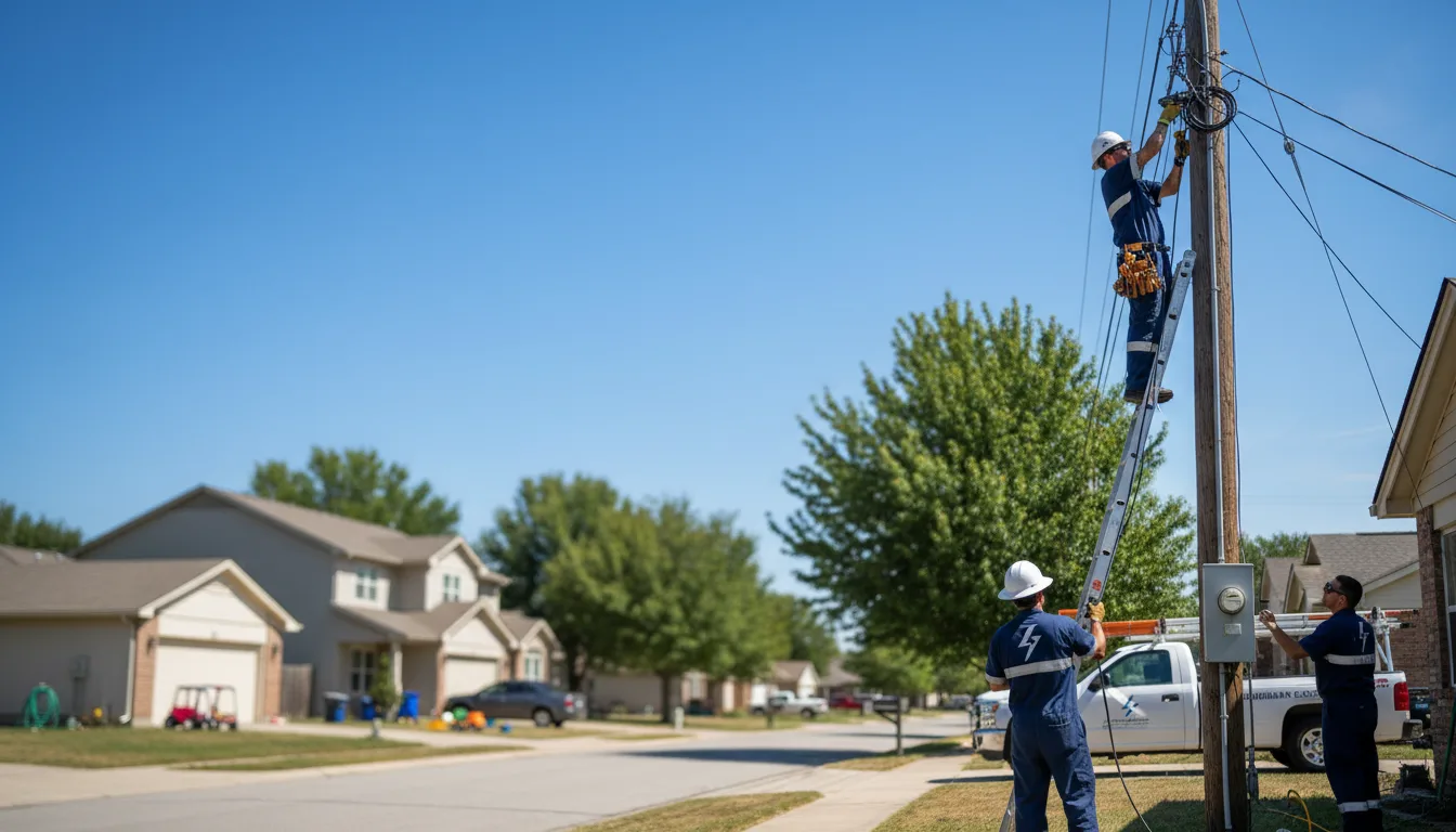 Residential electrician providing installation services in Roberts, WI